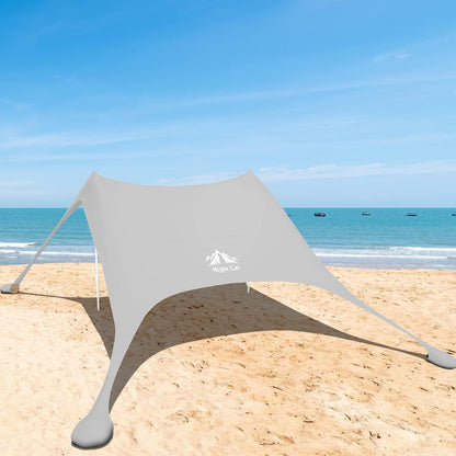 Strandzelt Lycra Sonnenschutz UPF 50+ Grau Pro 2.1x2.1m