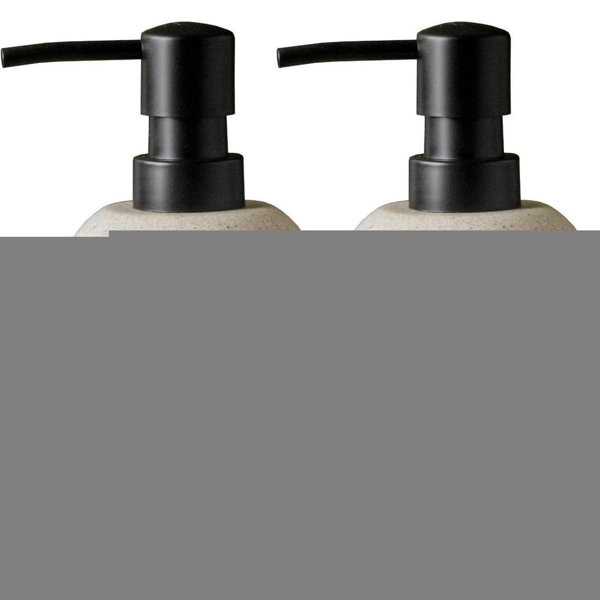 Beige Seifenspender-Set für Badezimmer & Küche