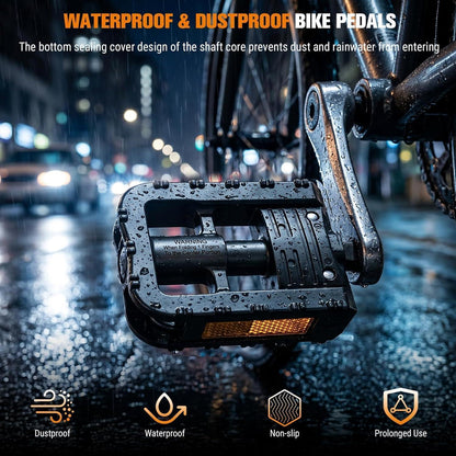 Faltbare Fahrradpedale mit Reflektoren – Rutschfest & Anti-Rost
