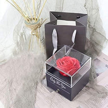 Handgefertigte konservierte Rosen Schmuck-Geschenkbox mit