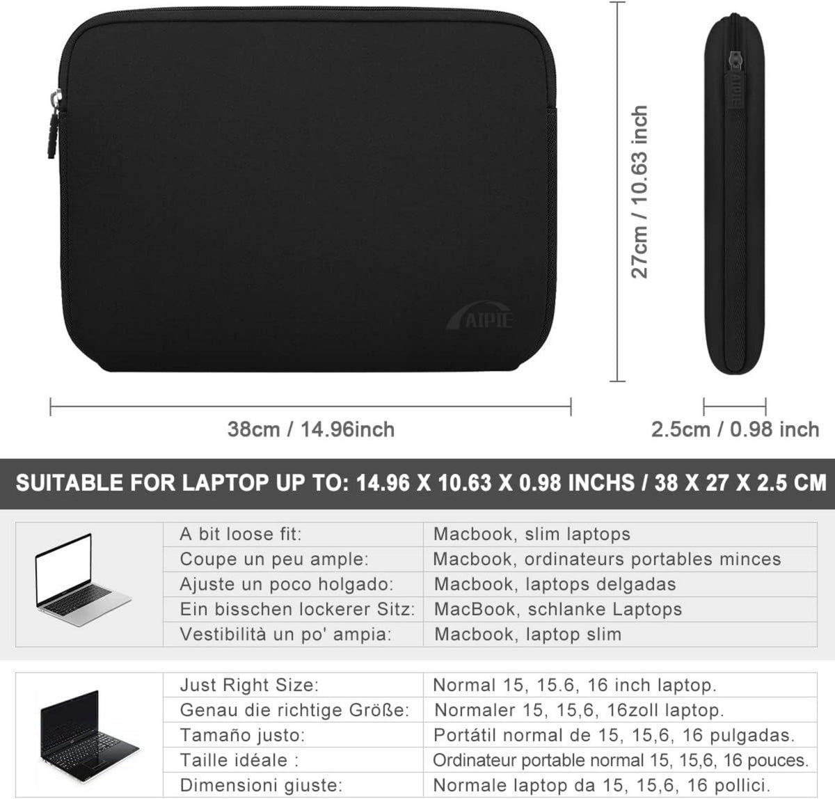 Laptoptasche 15,6 Zoll Stoßfest Notebook Tasche Aktentasche Hülle