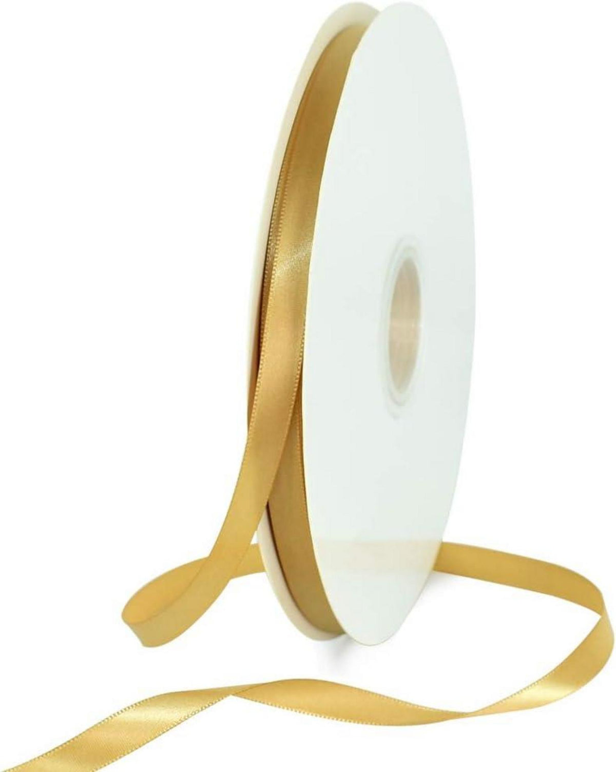 Satinband Gold 10mm 91m Dekoration Geschenkband Fein Schleifenband