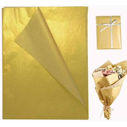 Goldfarbenes metallisches Seidenpapier 50 Blatt 35,6 x 50,8