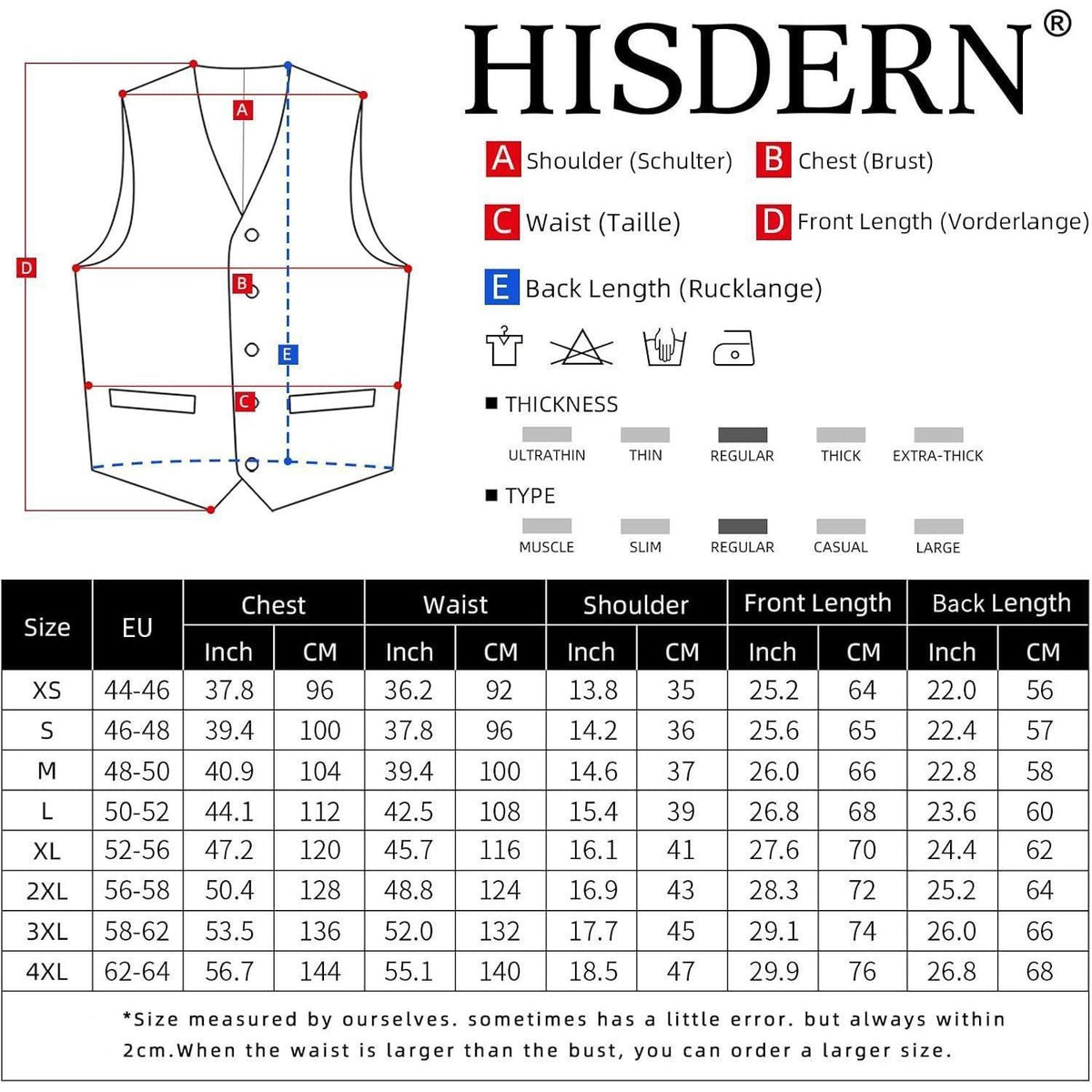 Herren Anzugweste Elegant mit Taschen Grau XL