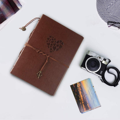 Notizbuch DIN A5 Sketchbook Blanko Kraft in Lederoptik