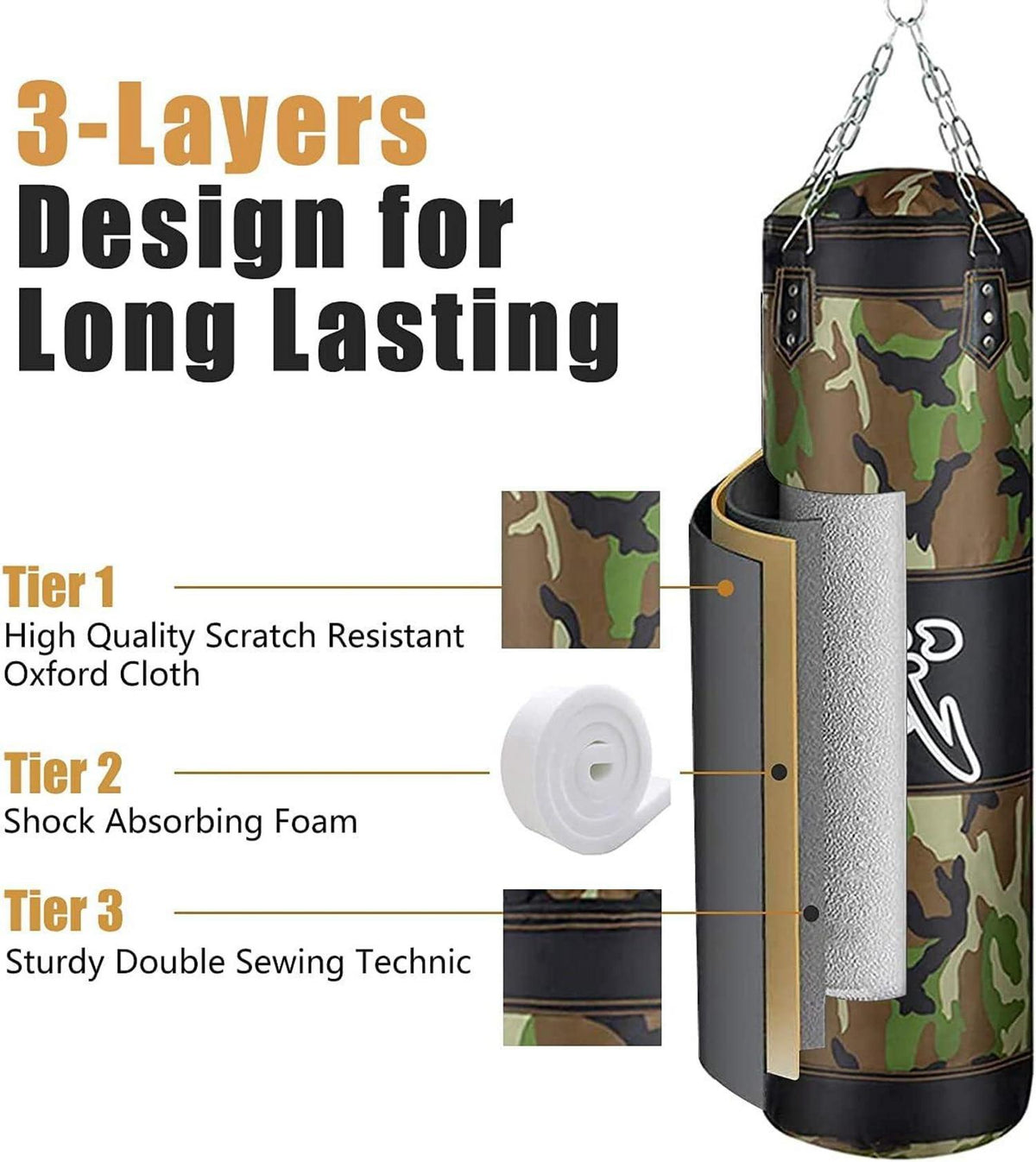 Schwerer Boxsack für Erwachsene Jugendliche Kinder Indoor/Garten MMA