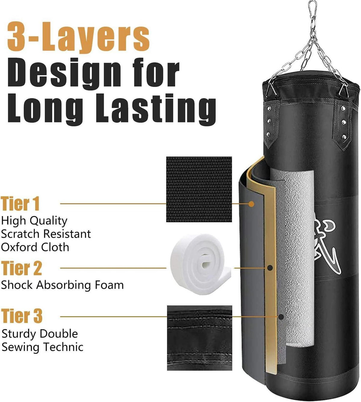 Schwerer Boxsack Set für MMA Kickboxen Muay Thai Karate