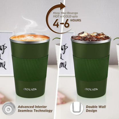 Thermobecher Kaffeebecher Auslaufsicher Edelstahl Travel Mug 380ML