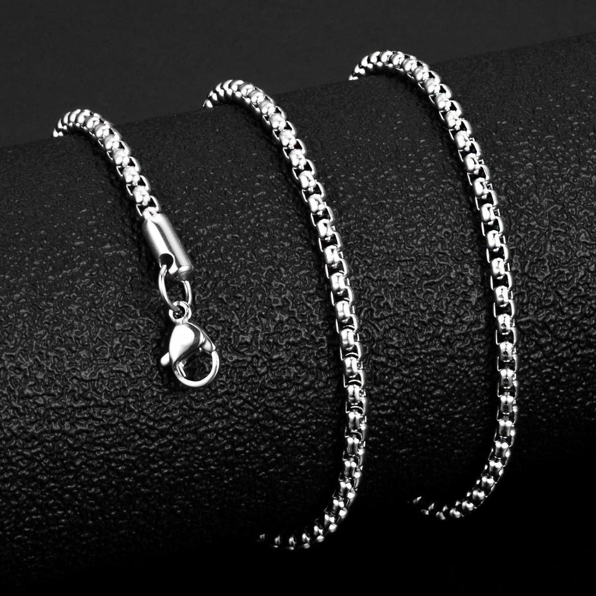 Edelstahl Seilkettenhalskette für Damen und Herren, 1,5-5,0 mm Breite, 45-80 cm Länge