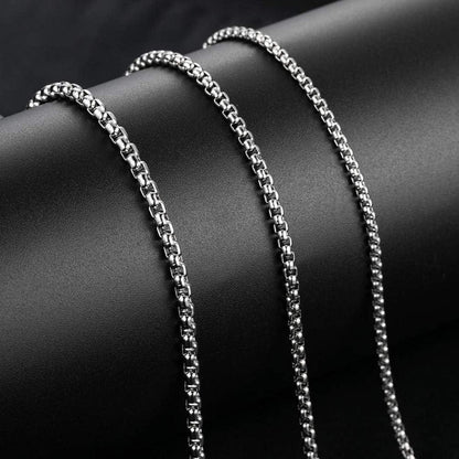 Edelstahl Seilkettenhalskette für Damen und Herren, 1,5-5,0 mm Breite, 45-80 cm Länge