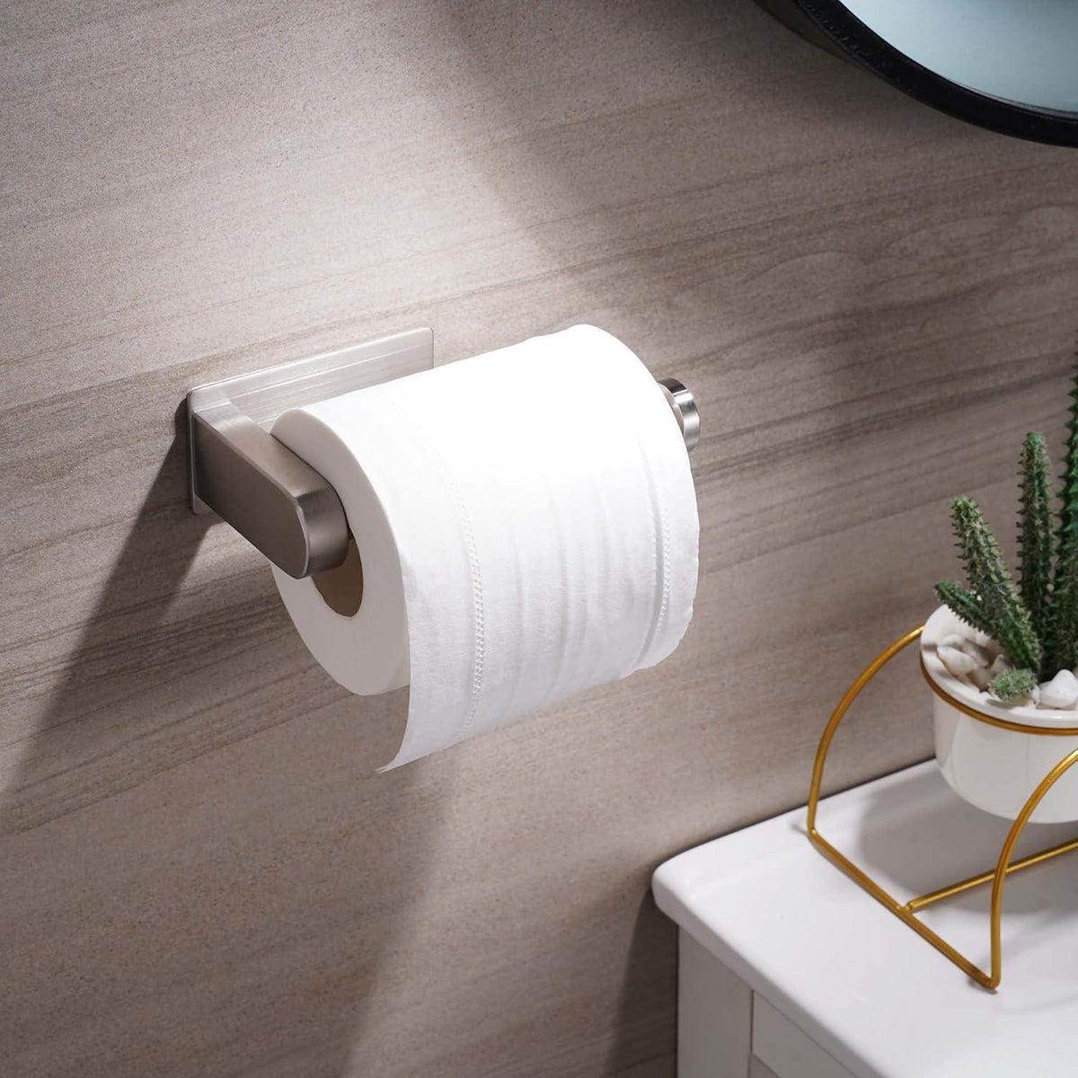 Toilettenpapierhalter Edelstahl selbstklebend ohne Bohren Silber