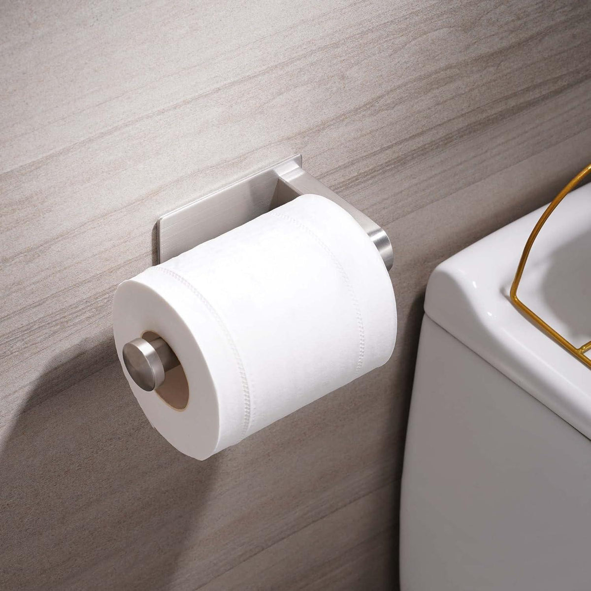 Toilettenpapierhalter Edelstahl selbstklebend ohne Bohren Silber