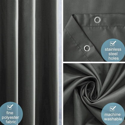 Duschvorhang Überlänge Anti-Schimmel Textil Extra Breit