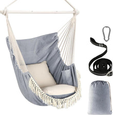 Hängesessel Stahl Spreizstange 500 Pfund 2 Kissen Macrame Stuhl
