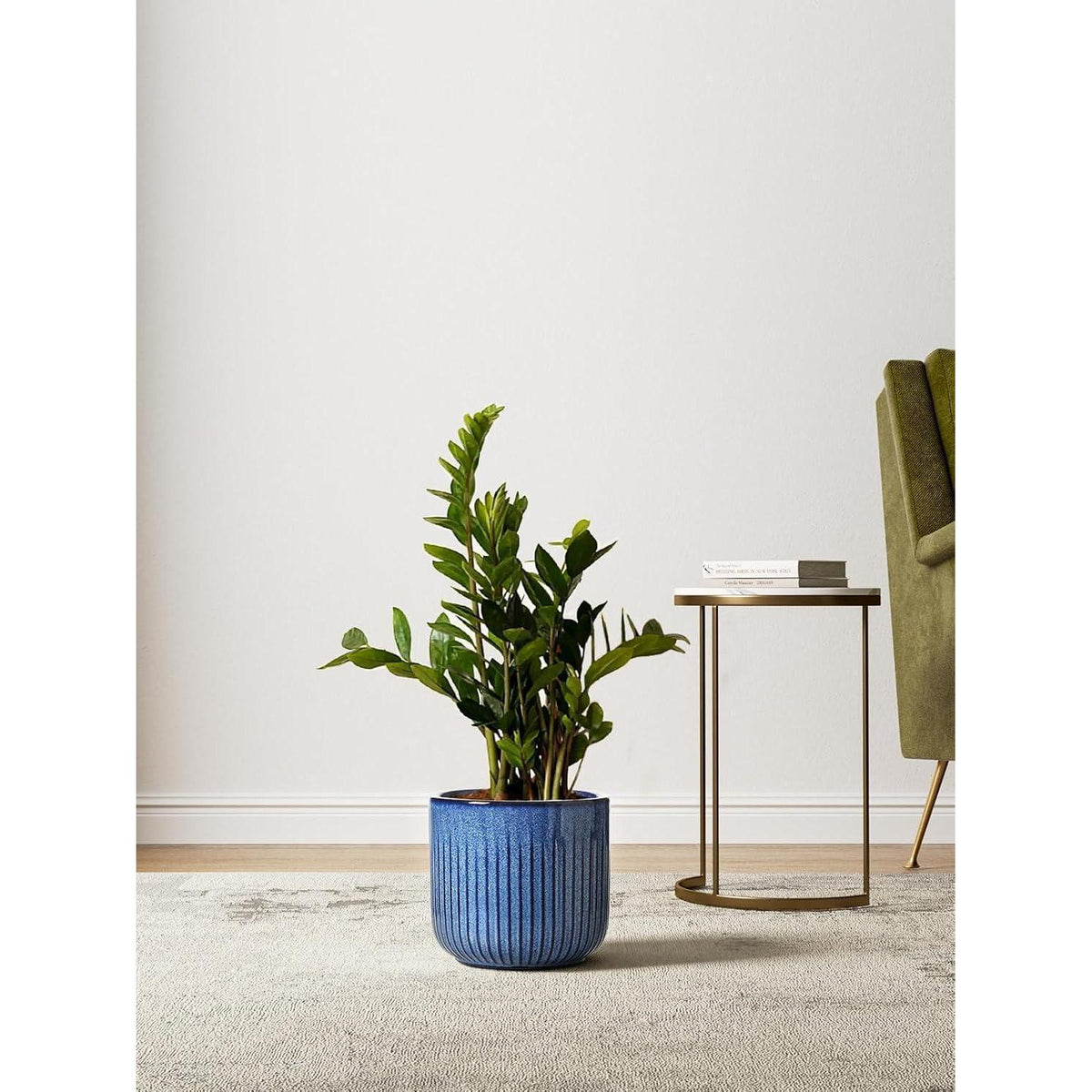 Keramik Übertöpfe 3er Set Ozeanblau, 21+17+14 cm