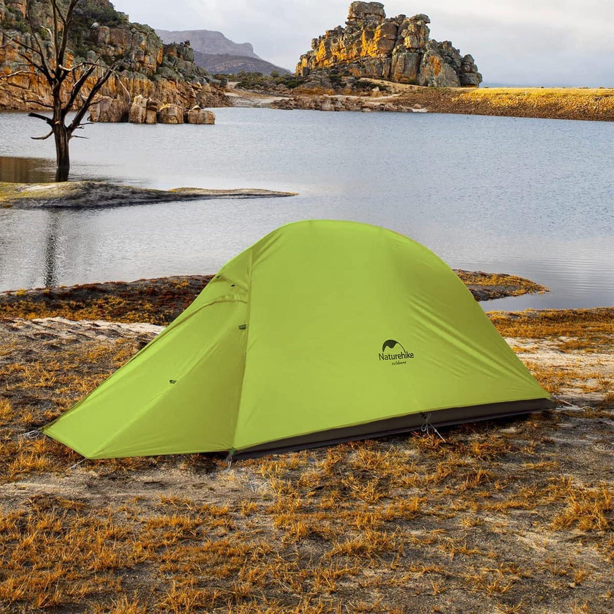 1-Personen Rucksackzelt Naturehike Cloud Up Leichtes Camping Kuppelzelt Waldgrün