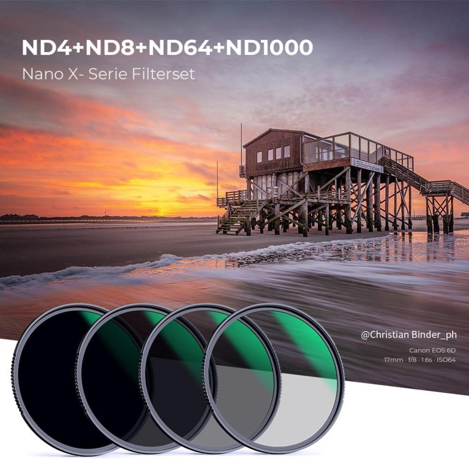 67mm ND Filter Set ND4-ND1000 Neutral Graufilter Kit