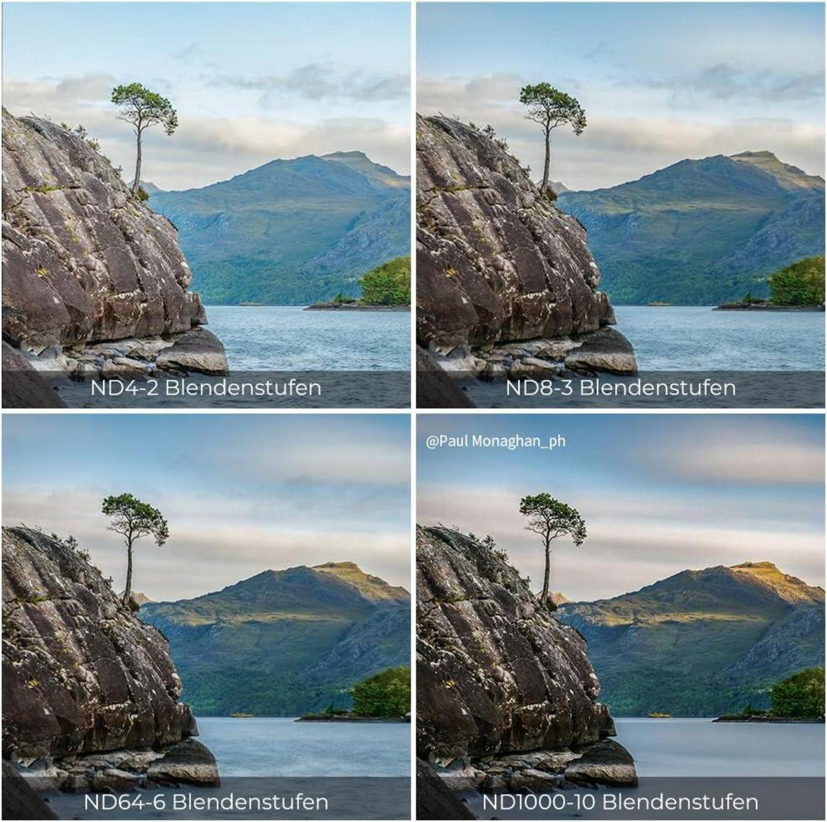 72mm ND Filterset Neutral Graufilter Kit ND4+ND8+ND64+ND1000