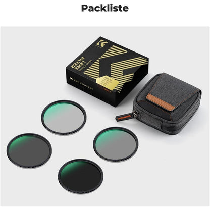 ND Filter Set 62mm für Weitwinkelobjektive | ND4, ND8, ND64, ND1000