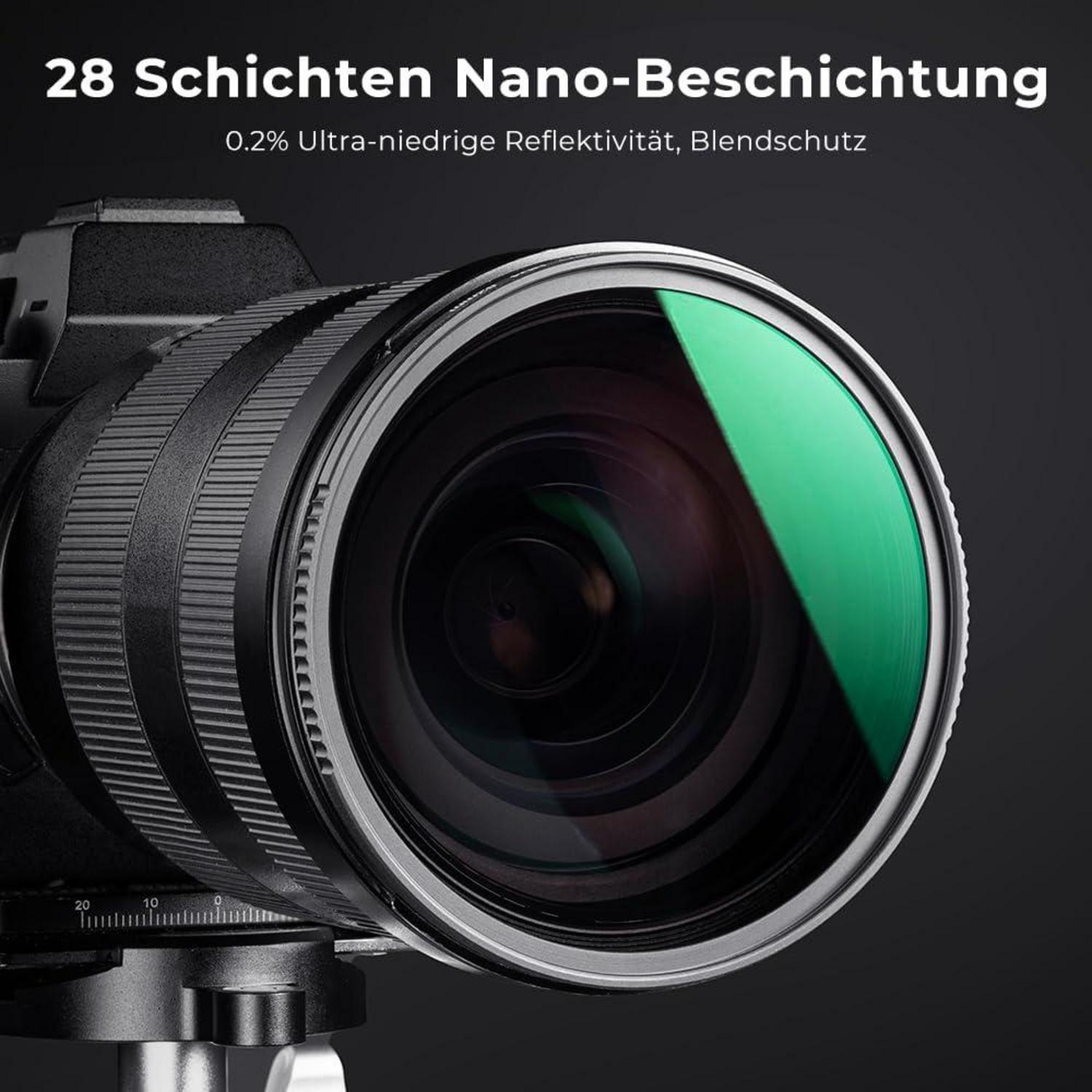 ND Filterset 55mm Ultra-dünn Farbneutral Hochwertiges optisches Glas