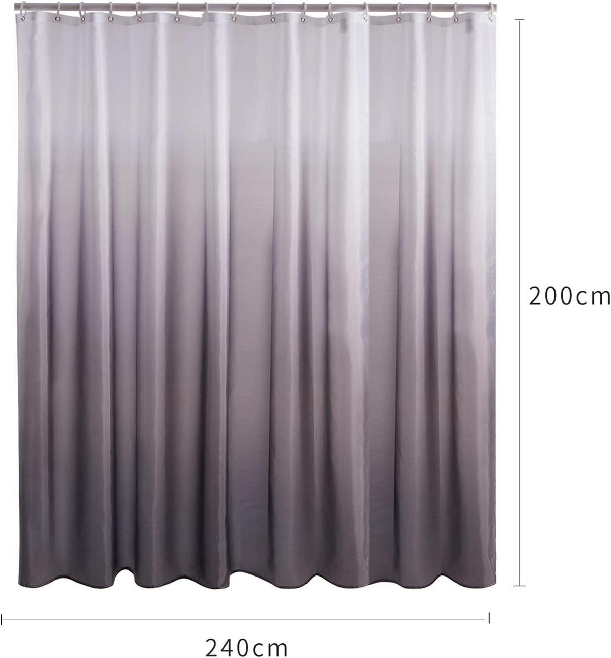 Duschvorhang Überlänge Anti-schimmel Wasserdicht 240x200cm
