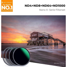 82mm ND Filter Set ND4+ND8+ND64+ND1000 Kit Aluminium Rahmen