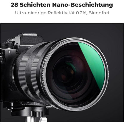 82mm ND Filter Set ND4+ND8+ND64+ND1000 Kit Aluminium Rahmen
