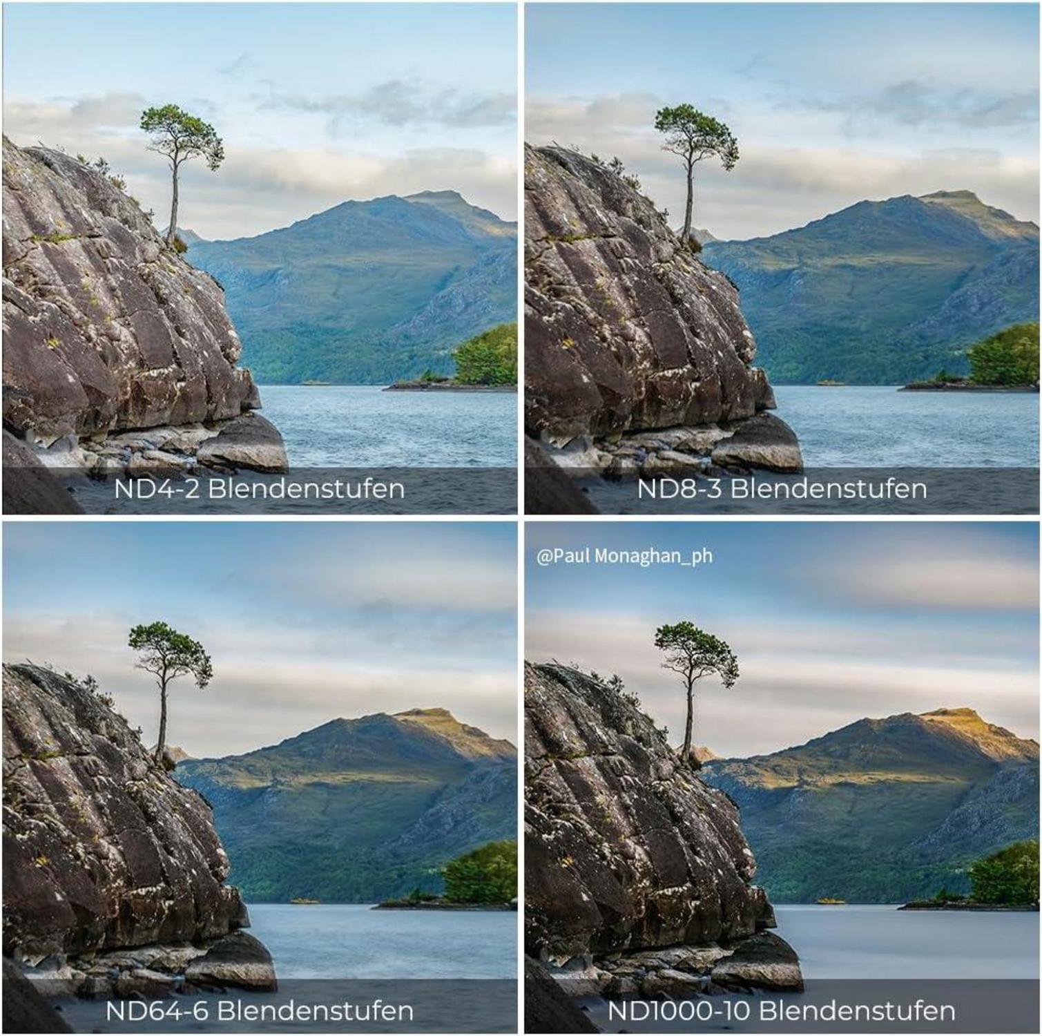 ND Filterset 82mm Graufilter Set ND4+ND8+ND64+ND1000 Kit