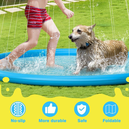 Wasserspielzeug Hund Sprinkler Wasser-Spielmatte Splash