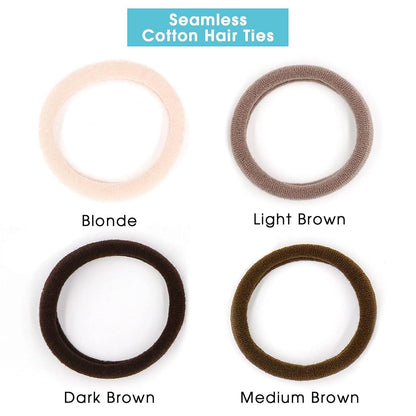 Set aus 50 Nylon-Haargummis für dickes lockiges Haar nahtlose Scrunchies