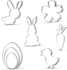 Oster-Ausstechformen-Set 8-teilig Hase Osterei Küken Blume Karotte