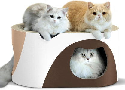 Kratzpappe Katze Ovale Kratzmatte Spielzeug 58x31x30 cm Oval