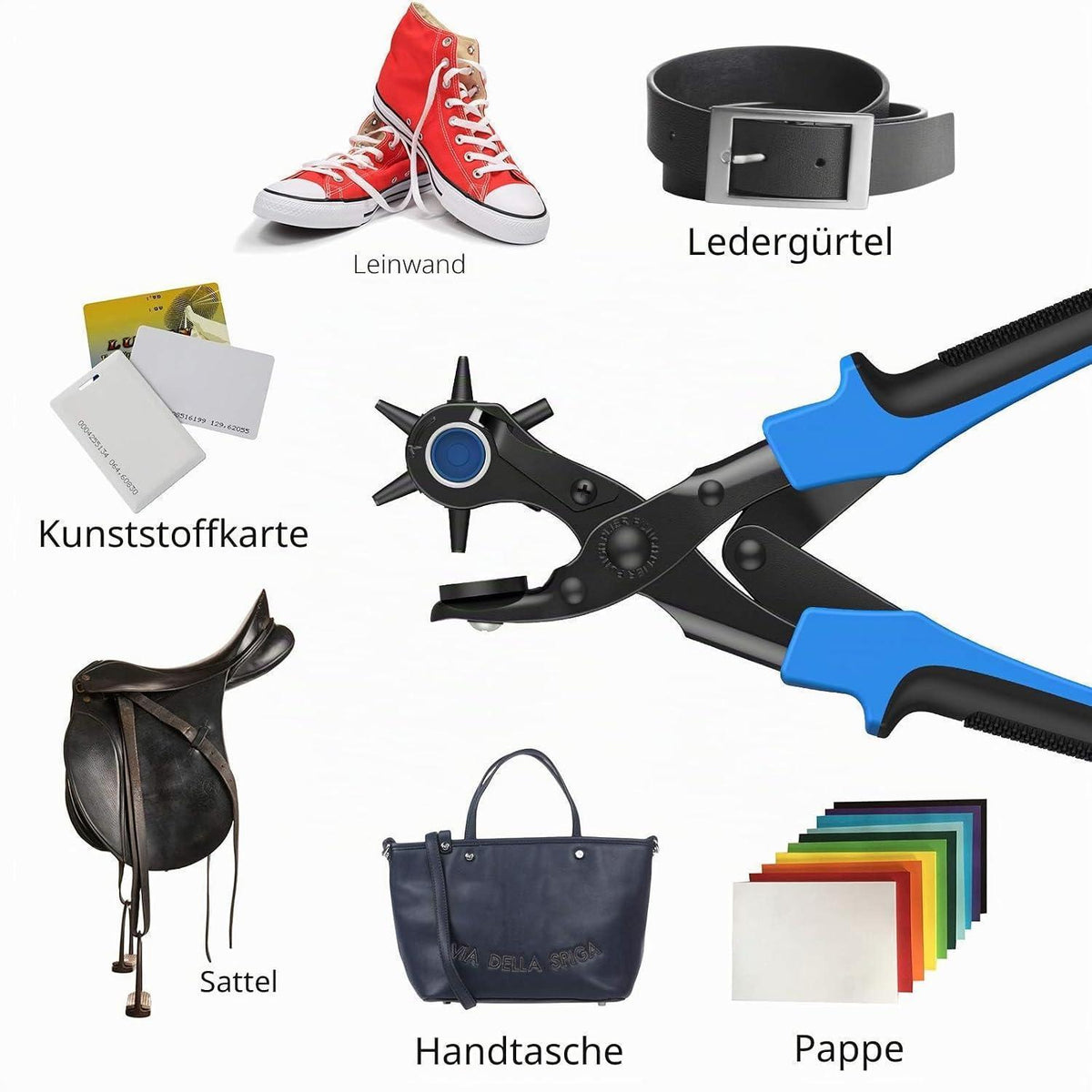 Leder Lochzange Set mit Nieten & Druckknöpfen