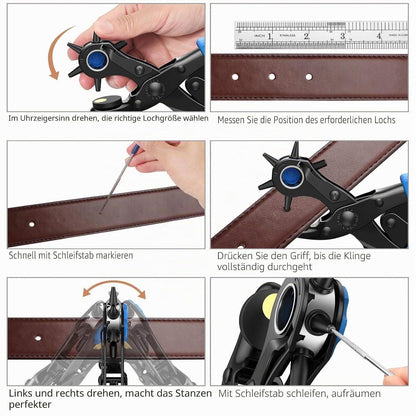 Leder Lochzange Set mit Nieten & Druckknöpfen
