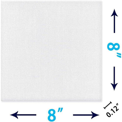 Leinwand zum Malen Set 20x20 cm 100% Baumwolle 10er Pack
