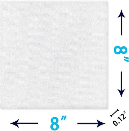 Leinwand zum Malen Set 20x20 cm 100% Baumwolle 10er Pack