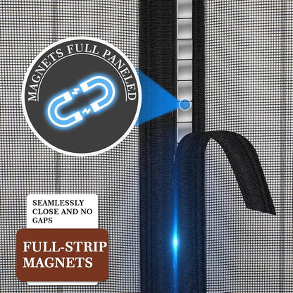 Fliegengitter Tür Magnetisch 158x206cm – Insektenschutz Doppeltür