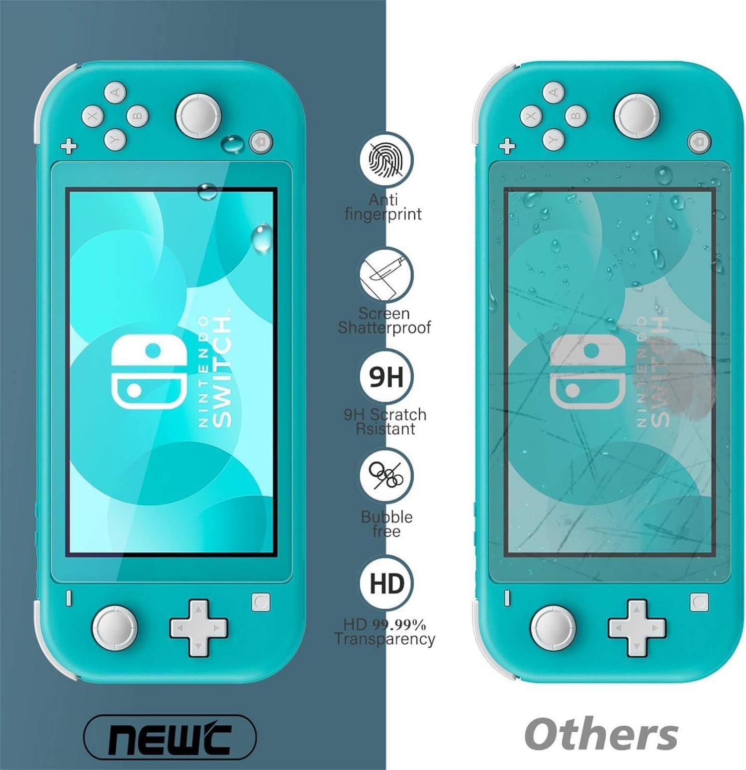 Nintendo Switch Lite Panzer Schutzglas 2er Pack 9H Härte Transparent HD 0.33mm