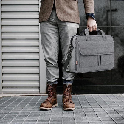 Laptoptasche 15.6 Zoll Wasserdicht Notebooktasche Umhängetasche Grau Business Tasche