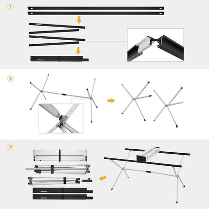Klapptisch Aluminium 120x80cm für 4-8 Personen, leicht & stabil