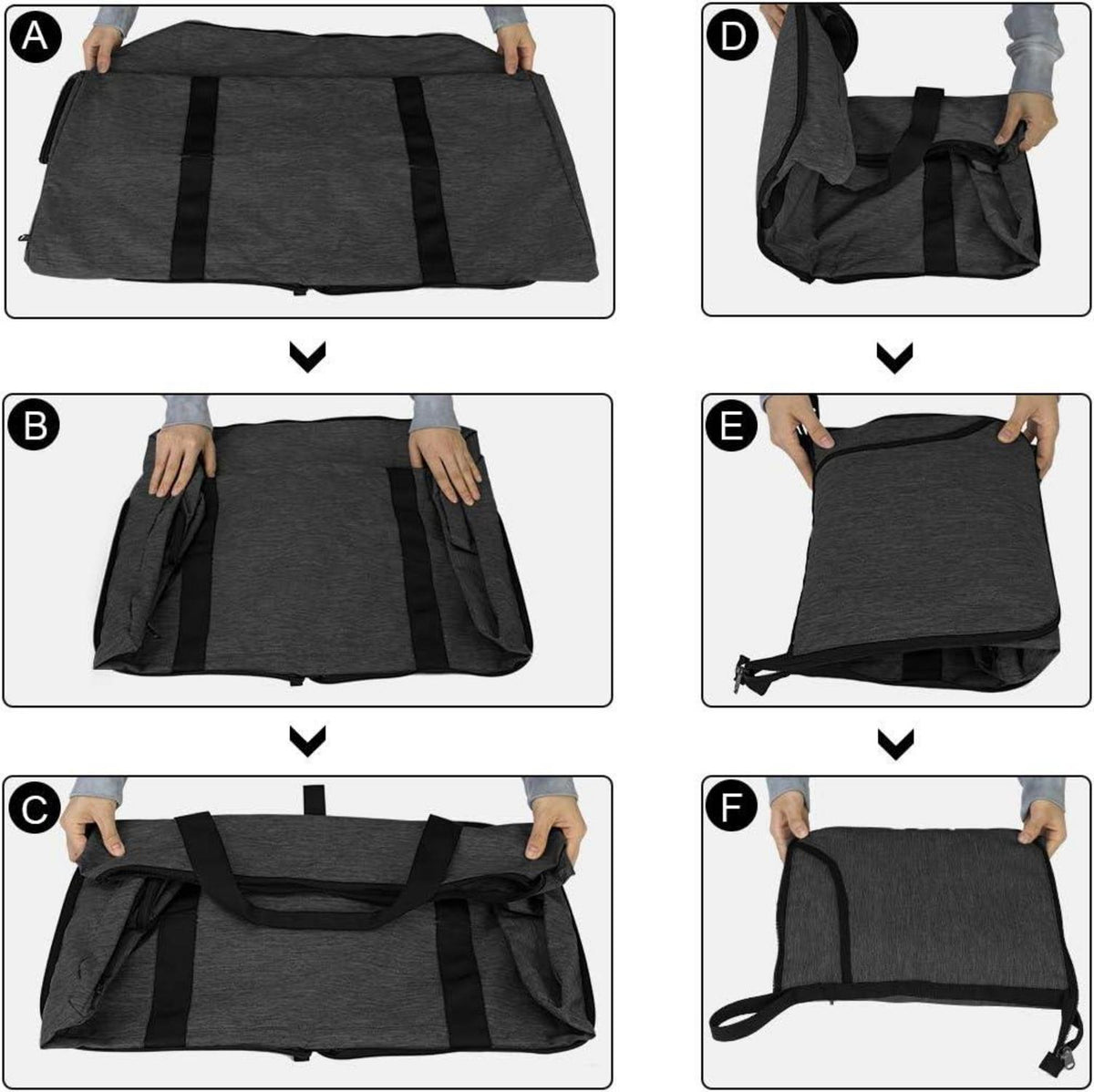 Reisetasche Groß 100L Faltbar Leicht Sporttasche Herren Damen Schwarz