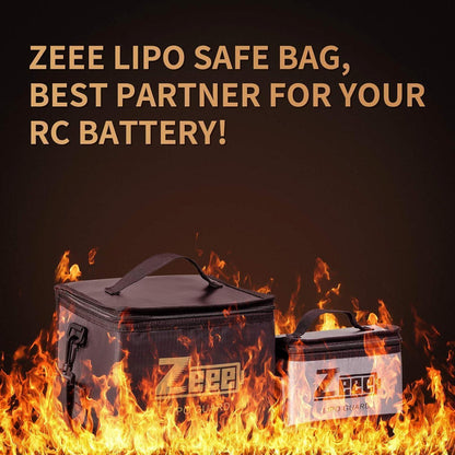 Feuerfeste Lipo-Akku Tasche – Set (Schwarz & Silber)