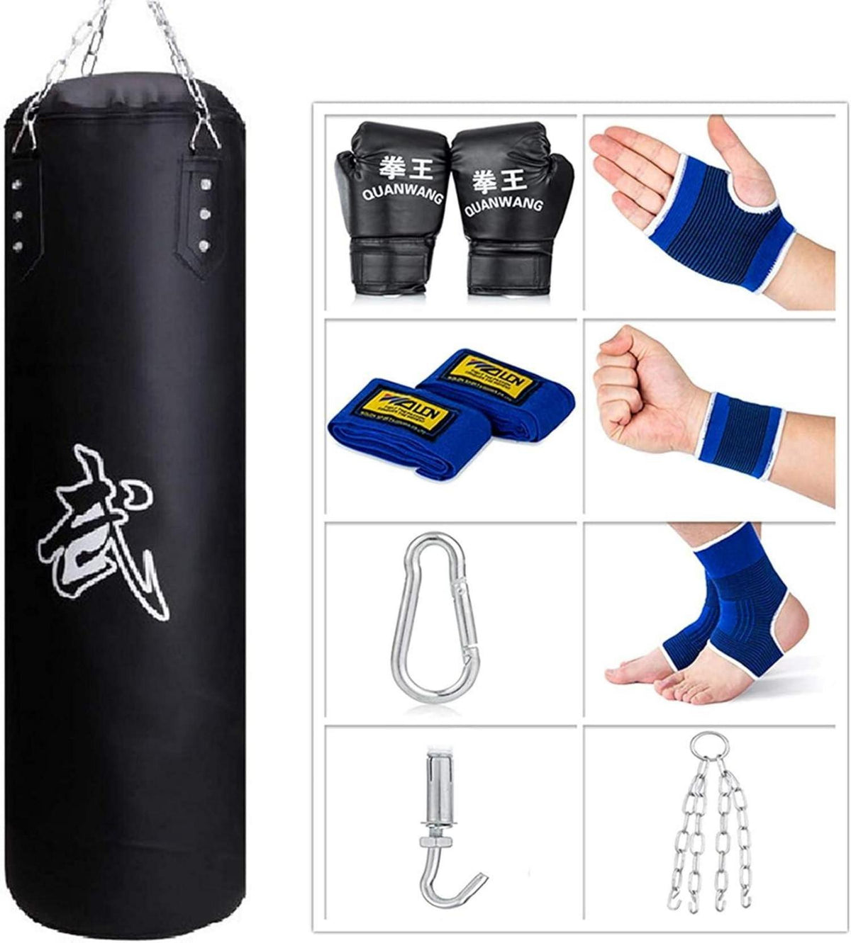 Boxsack Hängend Sandsack Set für Boxen MMA Muay Thai UFC 120cm