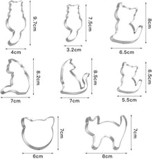Ausstechform Katze 8-teilig Edelstahl DIY Keksausstecher