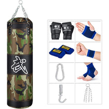 Boxsack Hängend mit Handschuhen 100cm Tarnung