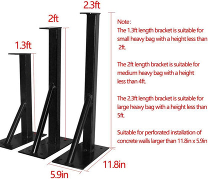 Boxsack Wandhalterung 60cm Heavy Duty Tragkraft 880lbs Schwarz