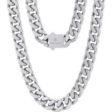 Herren Panzerkette 18K Gold Cuban Link Chain 12mm 66cm