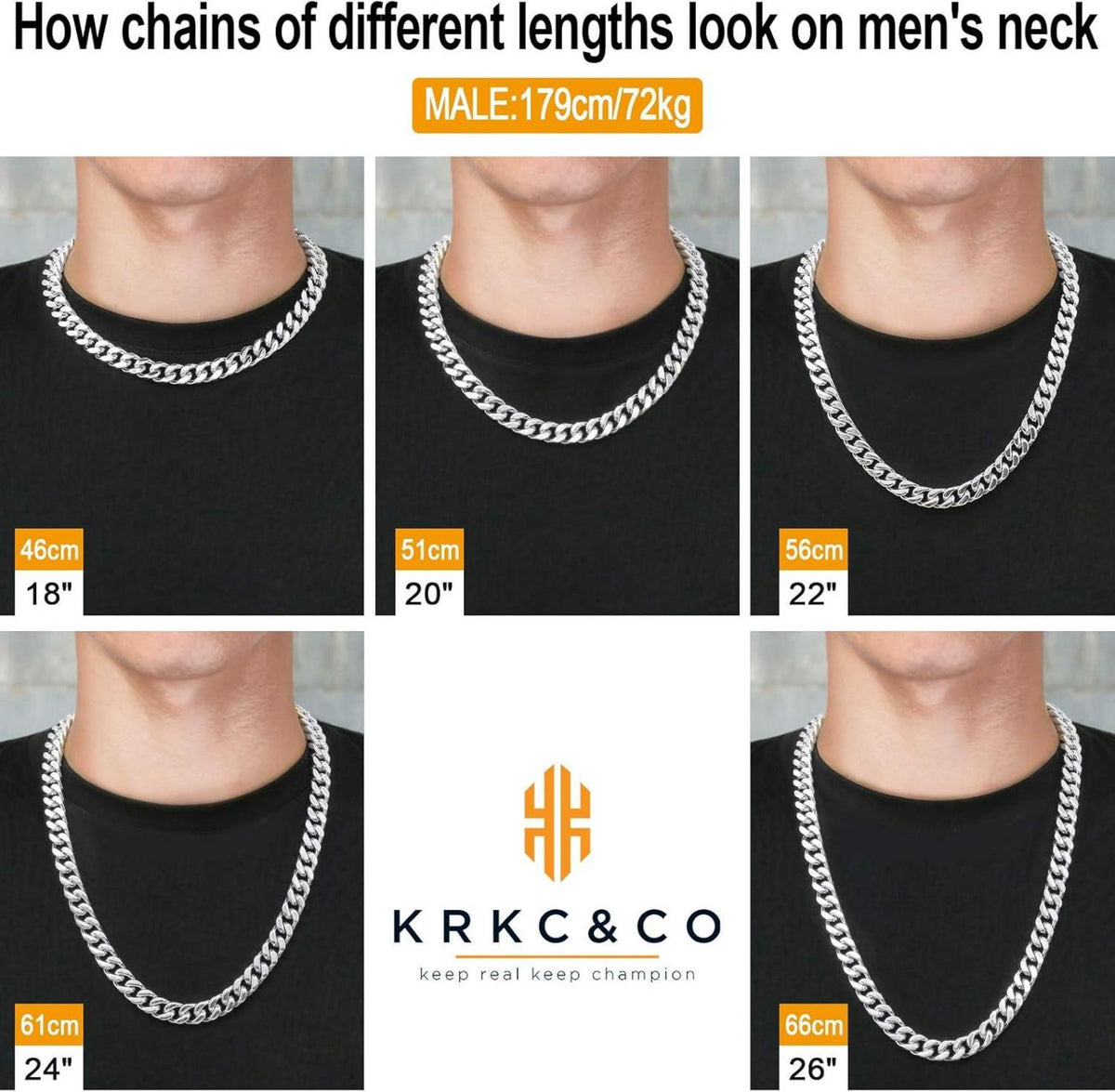 Herren Panzerkette 12mm Gold Cuban Link Chain 50.8cm
