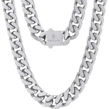 Panzerkette Herren 18K Gold Cuban Link Chain 45,7cm Silber