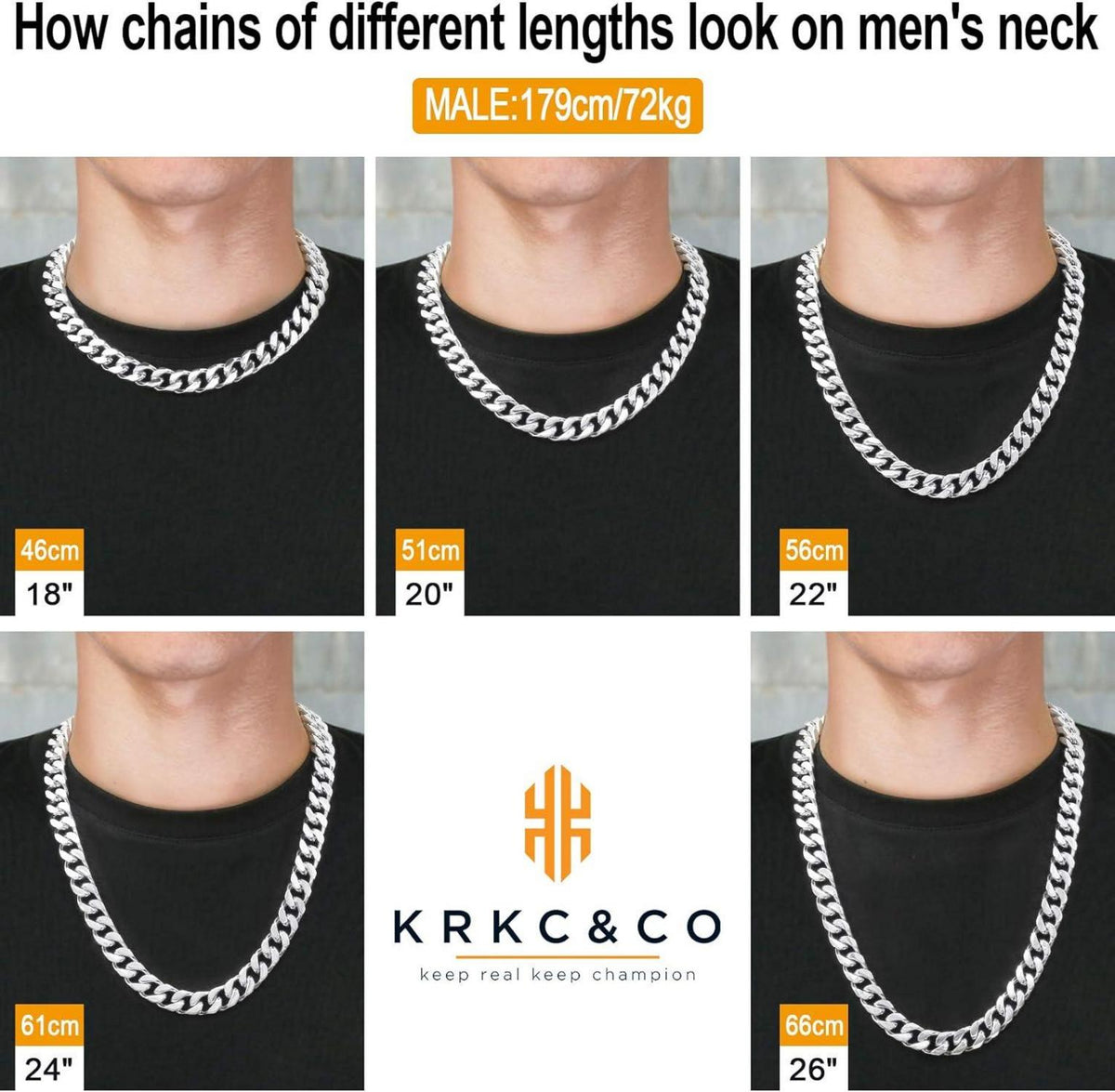 Edelstahl Panzerkette Herren 14mm Gold Weißgold plattiert Cuban Link Chain